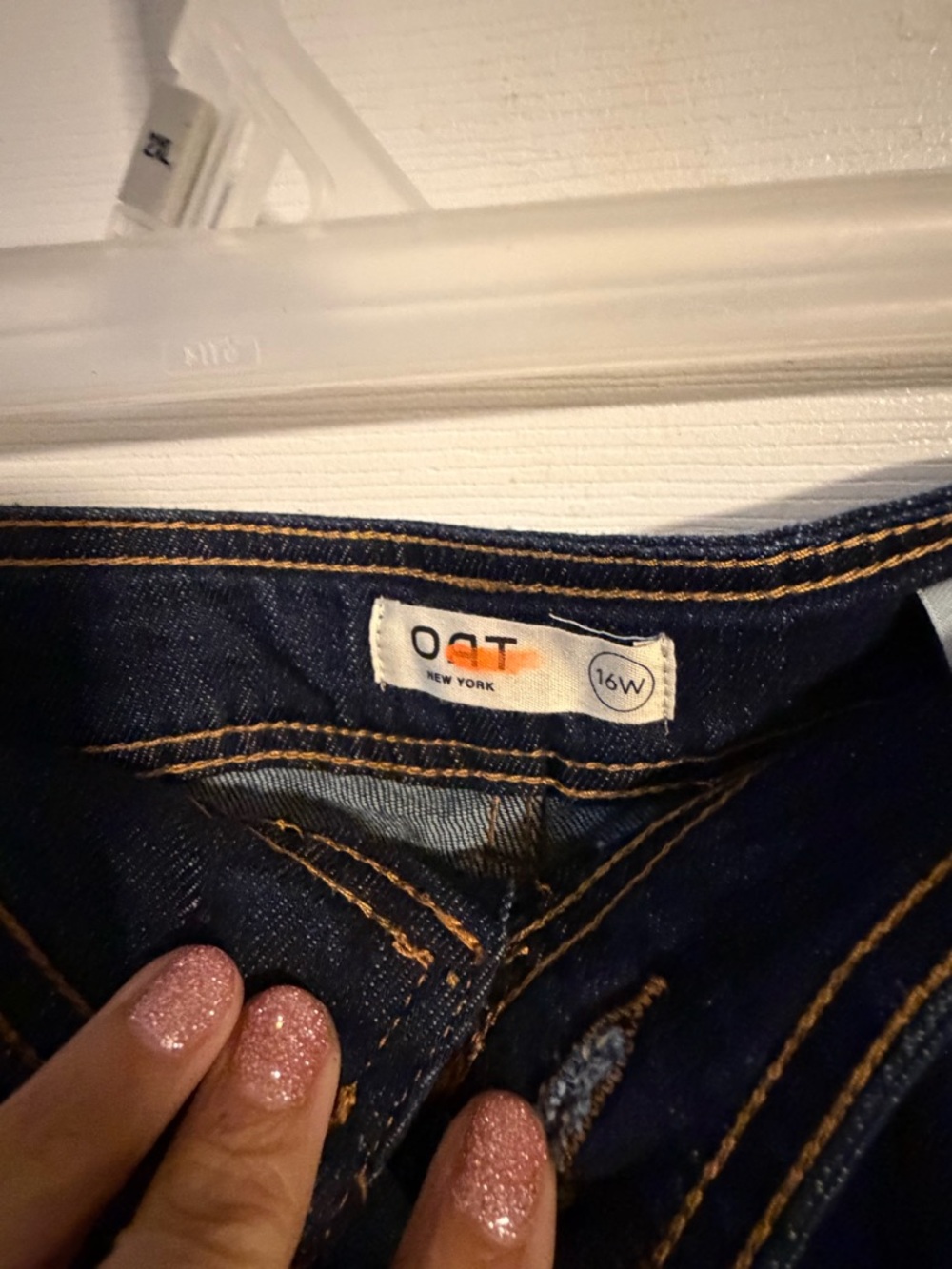 Oat New York Dark Blue Straight Leg Jeans - Picture 5 of 6